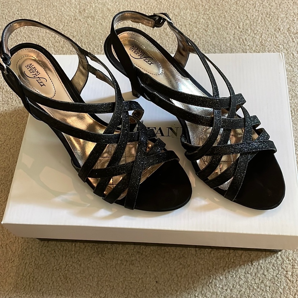 Sparkly Black Alfani Dress Heels